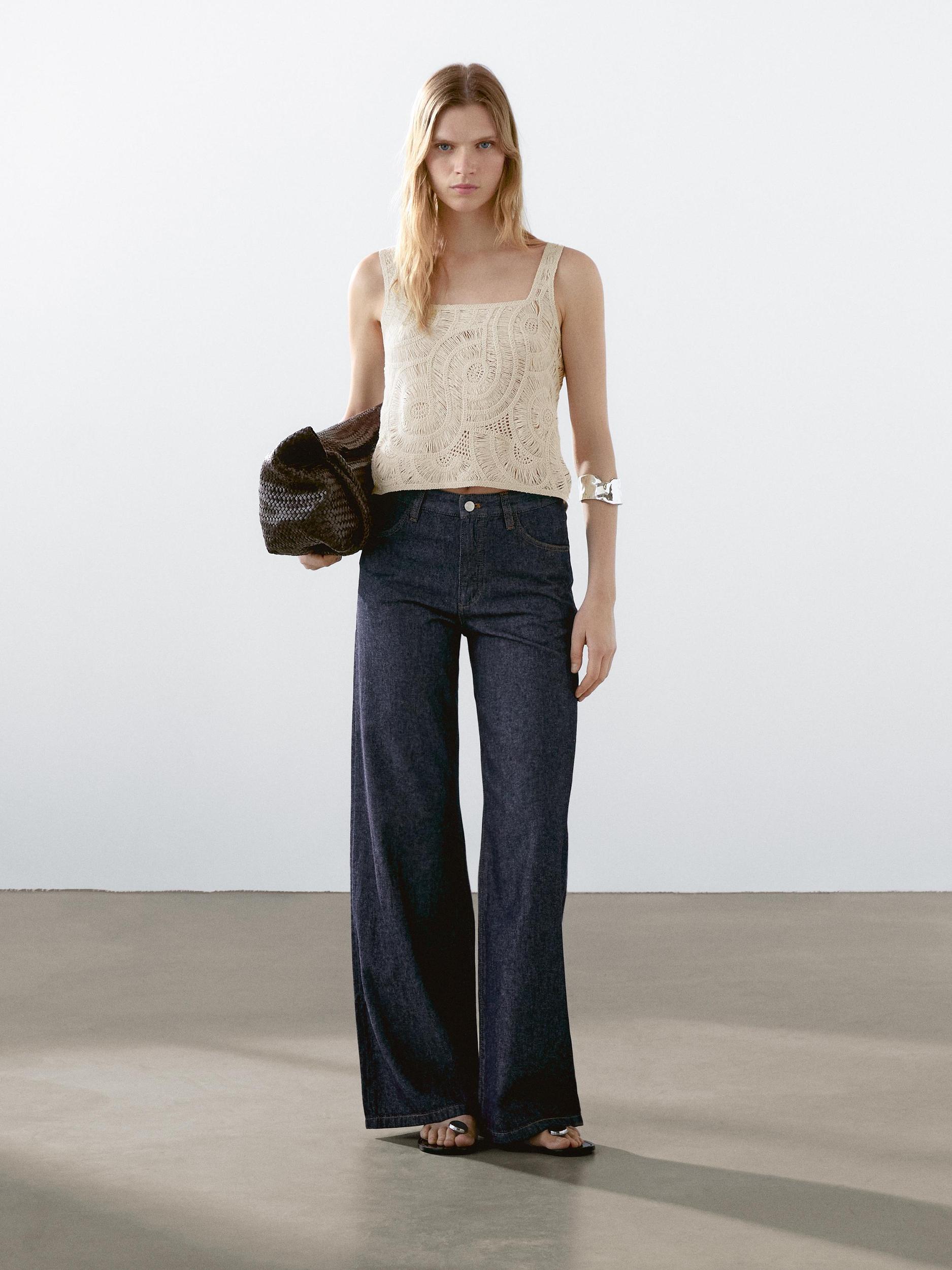 Crochet knit top Product Image