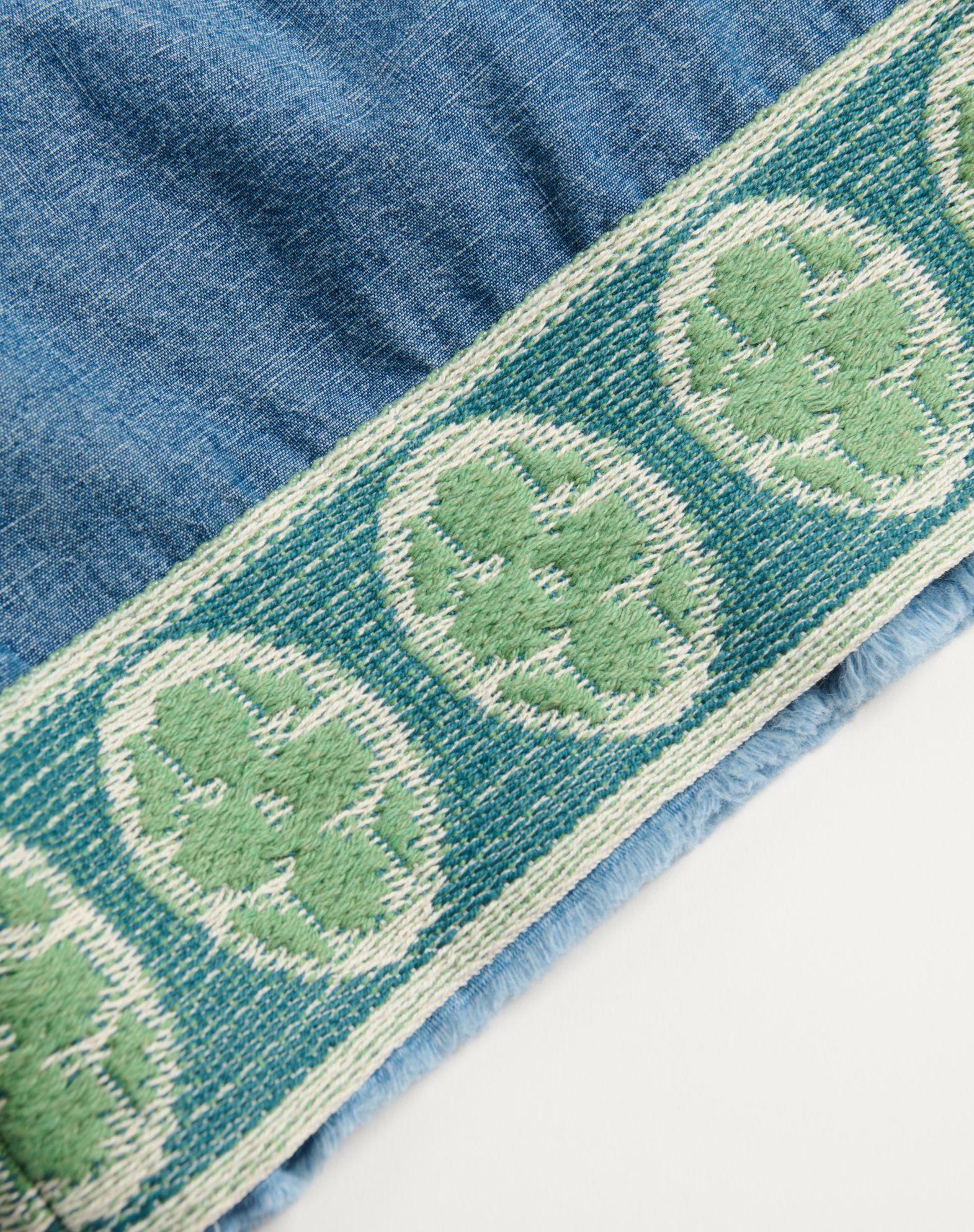 Denim Bermuda Shorts With Jacquard Hem Product Image