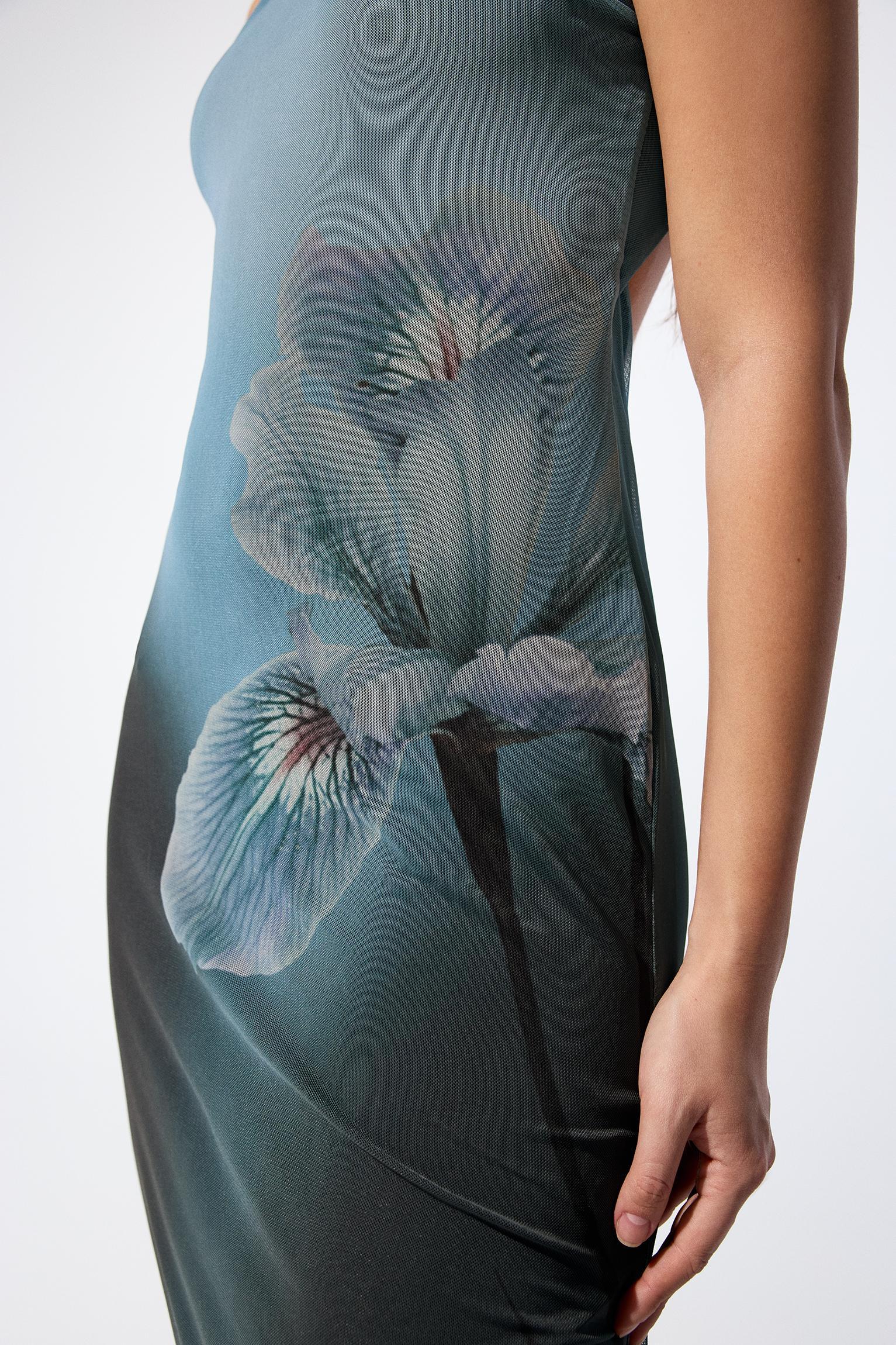 Floral tulle midi dress Product Image