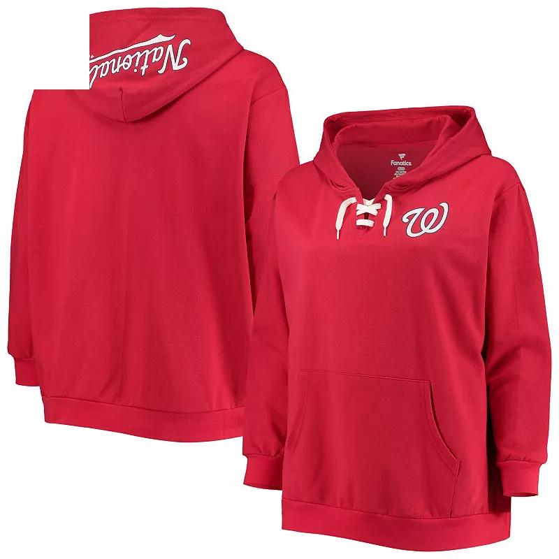Women's Red Washington Nationals Plus  Product Image