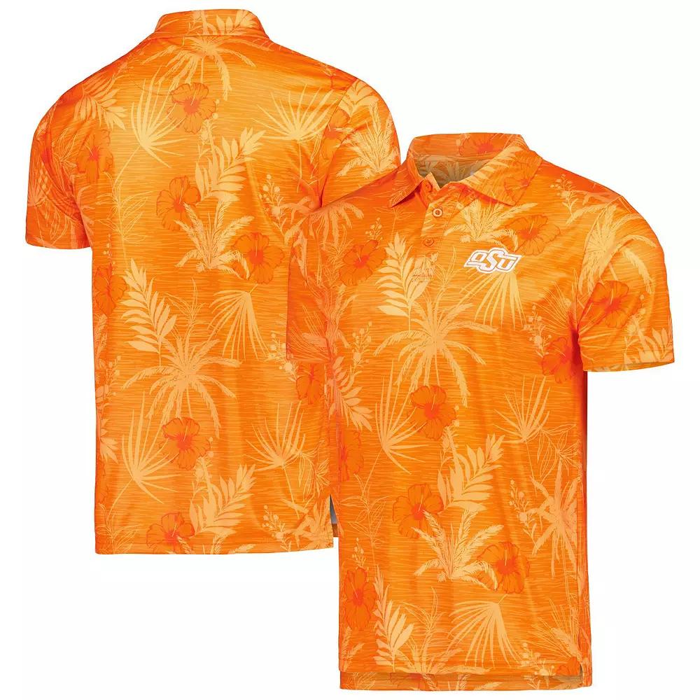 Men's Colosseum Orange Oklahoma State Cowboys Palms Team Polo,  Product Image