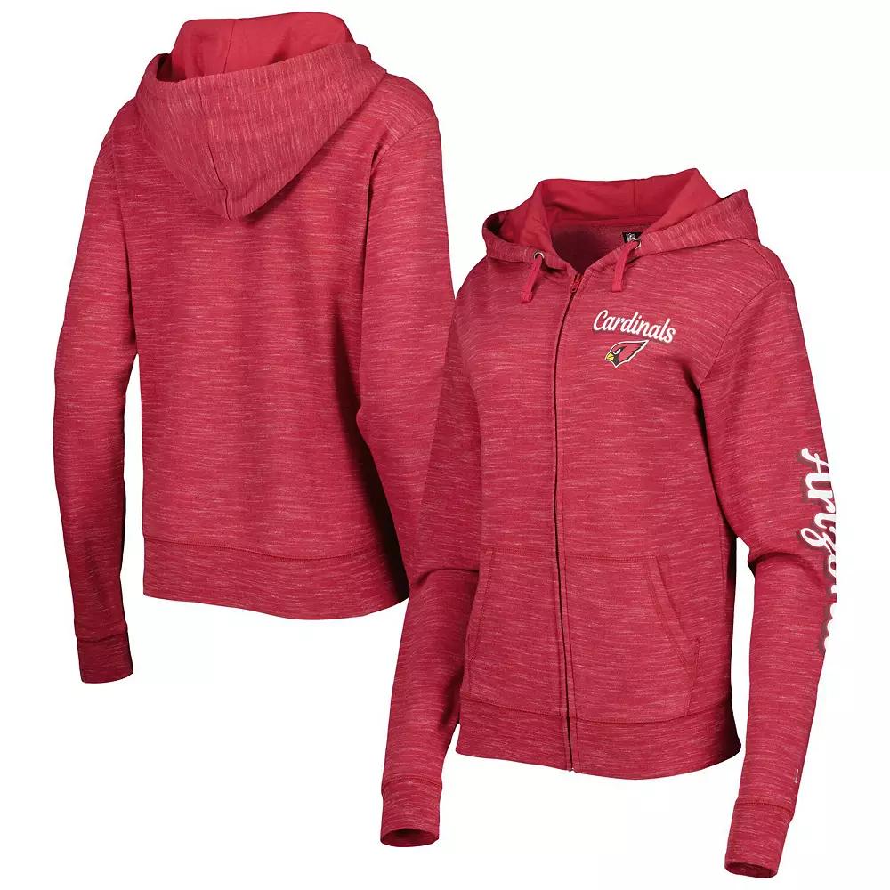 Women's New Era Cardinal Arizona Cardinals Reverse Full-Zip Hoodie,  Product Image