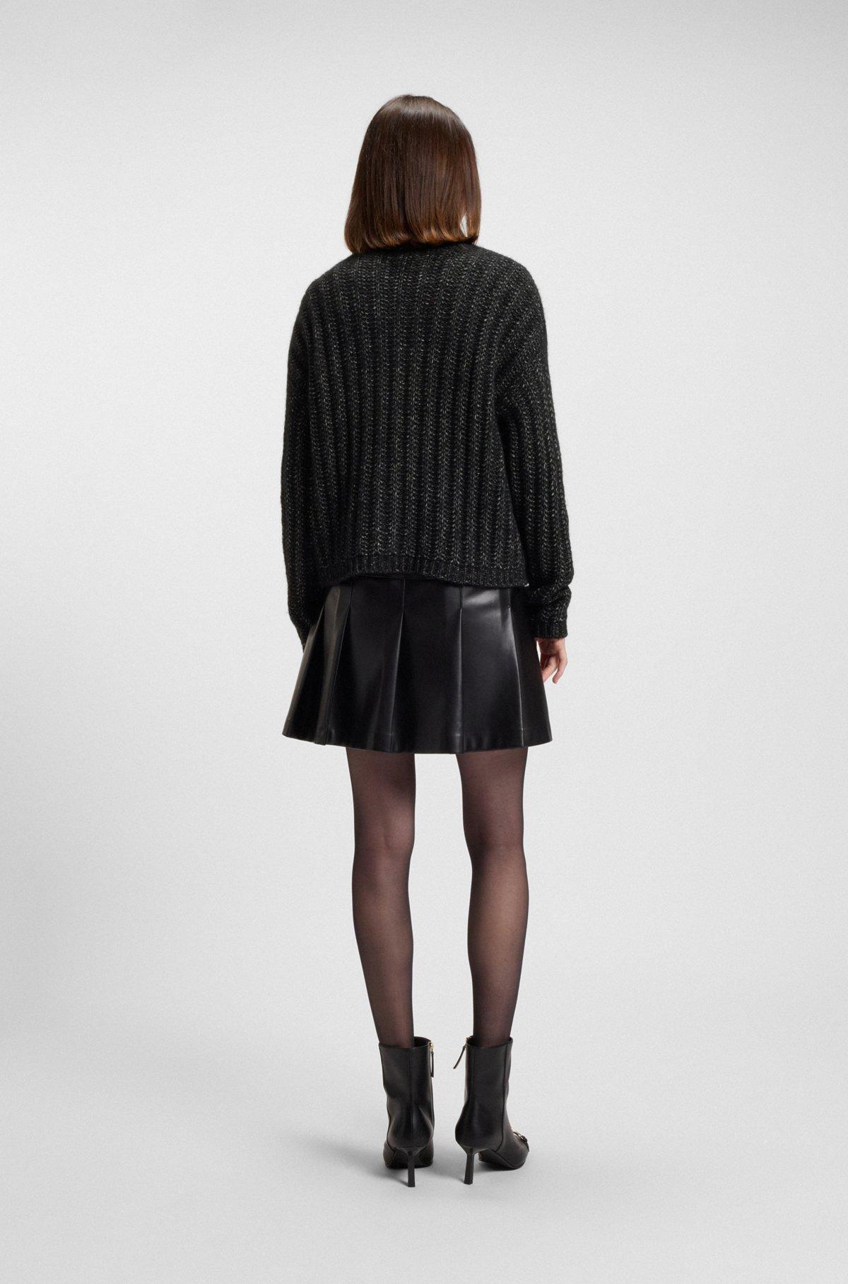 Knitted sweater with ribbed structure Product Image