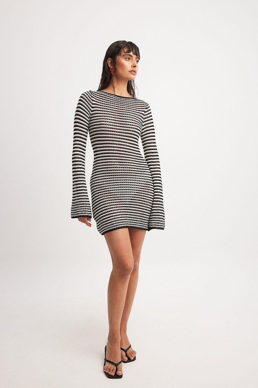 Striped Knitted Mini Dress Product Image