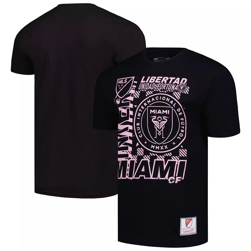 Men's Mitchell & Ness Black Inter Miami CF Lightning Madness T-Shirt,  Product Image