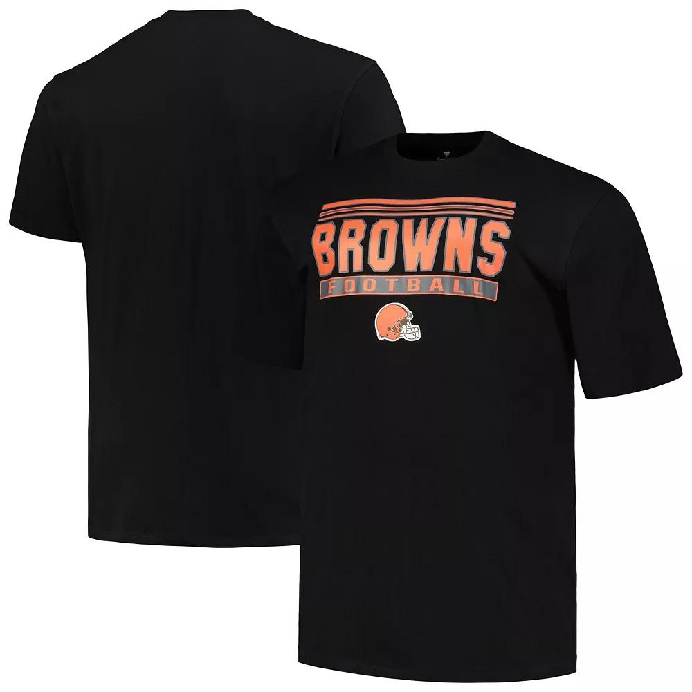 Men's Fanatics Black Cleveland Browns Big & Tall Pop T-Shirt,  Product Image