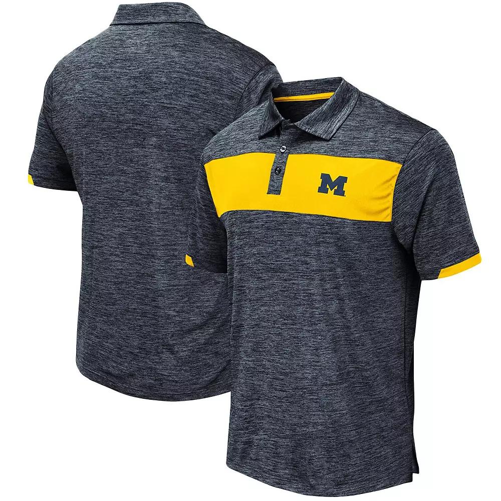 Mens Colosseum Michigan Wolverines Nelson Polo Blue Product Image