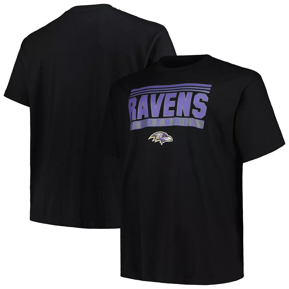 Men's Fanatics Black Baltimore Ravens Big & Tall Pop T-Shirt, Size: 2XB Product Image