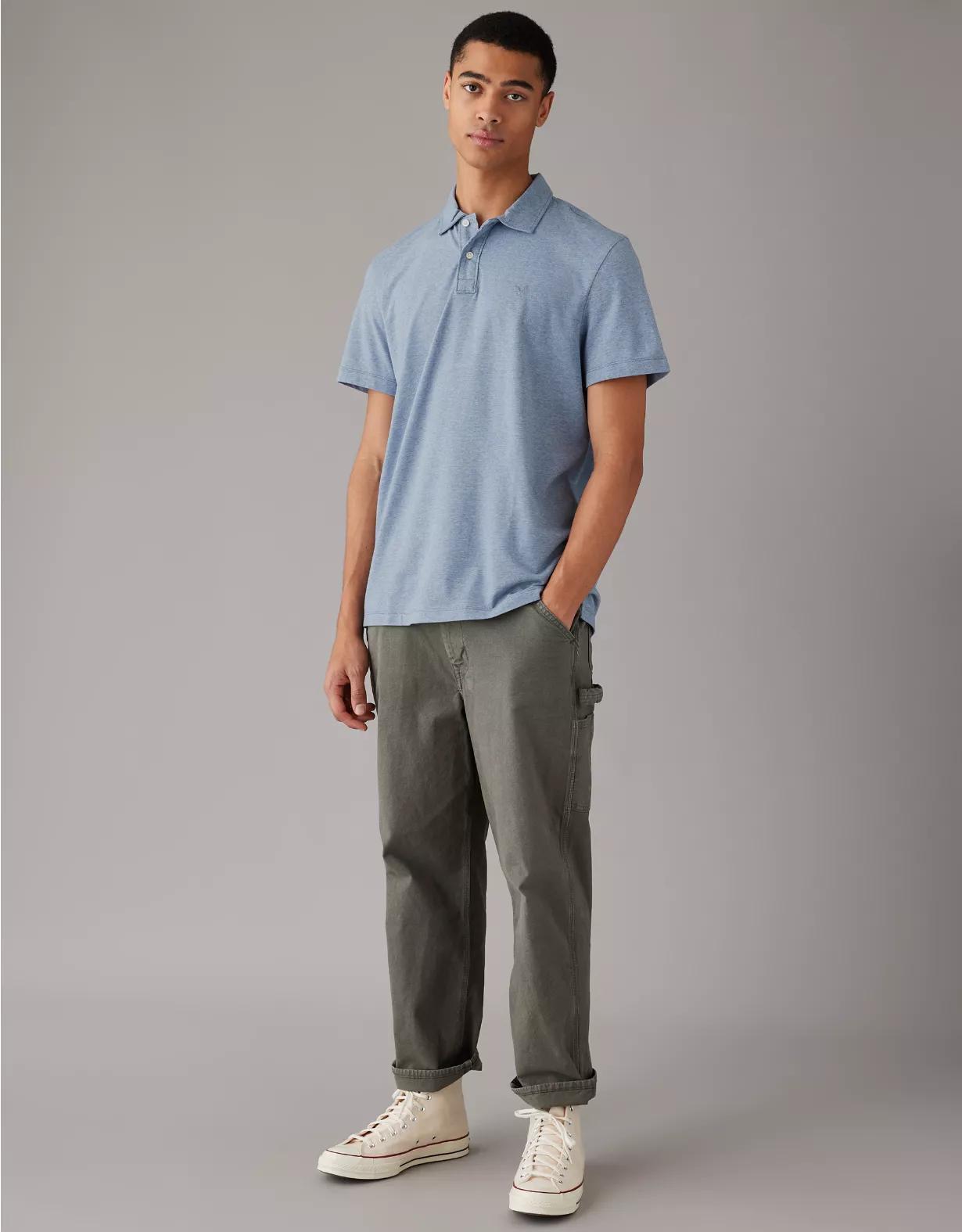 AE Lived-In Jersey Polo Shirt Product Image