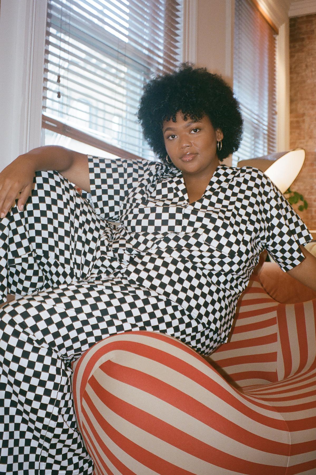 Archive | Lounge Top - Black Check Product Image