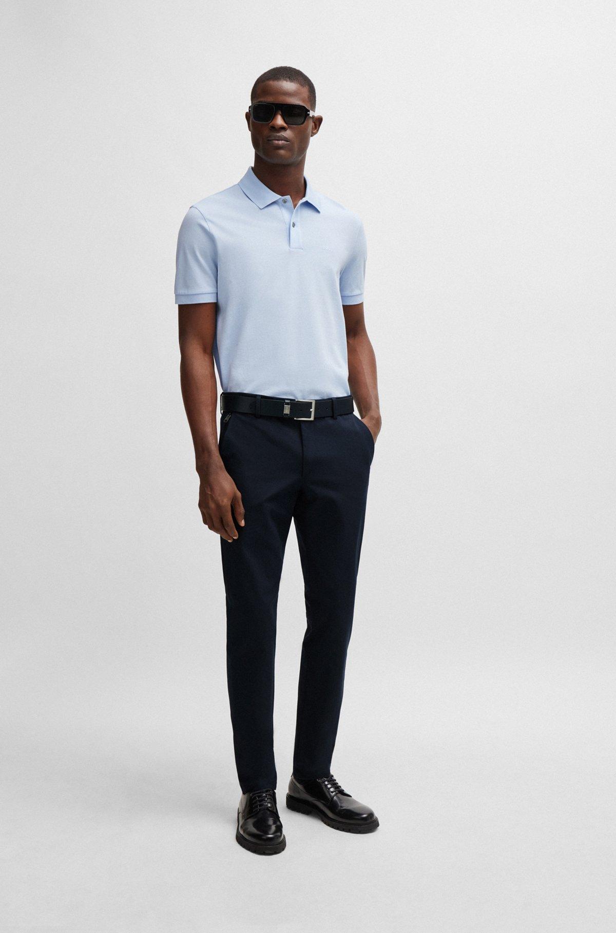 BOSS - Slim-fit trousers in stretch cotton - Dark Blue Product Image