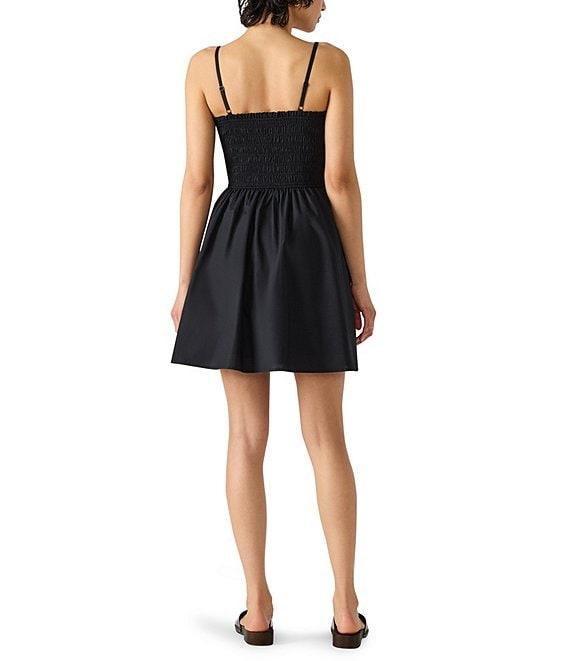 Steve Madden Lotty Square Neck Smocked Mini Dress Product Image