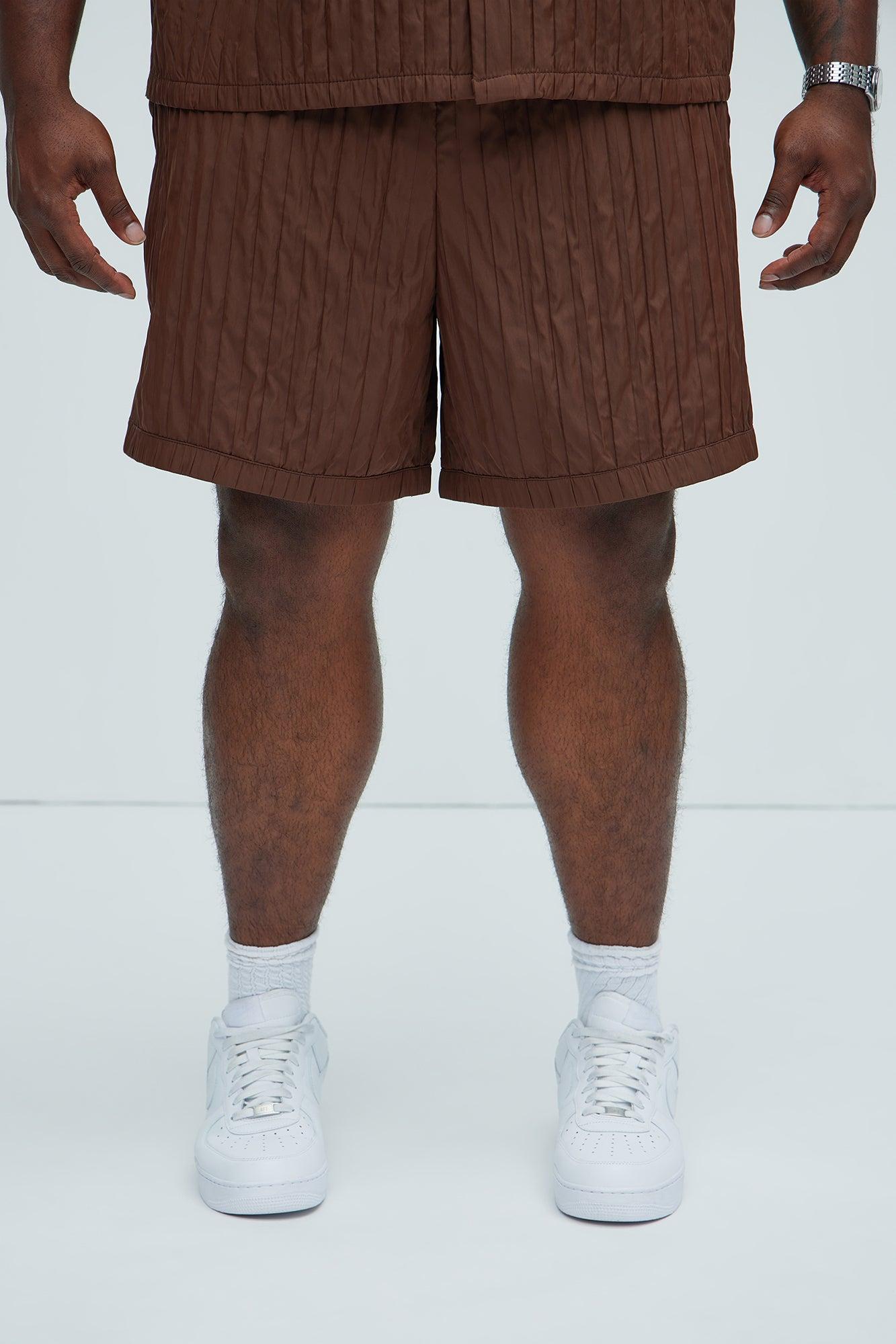 Cavour Crinkled Shorts - Brown Product Image