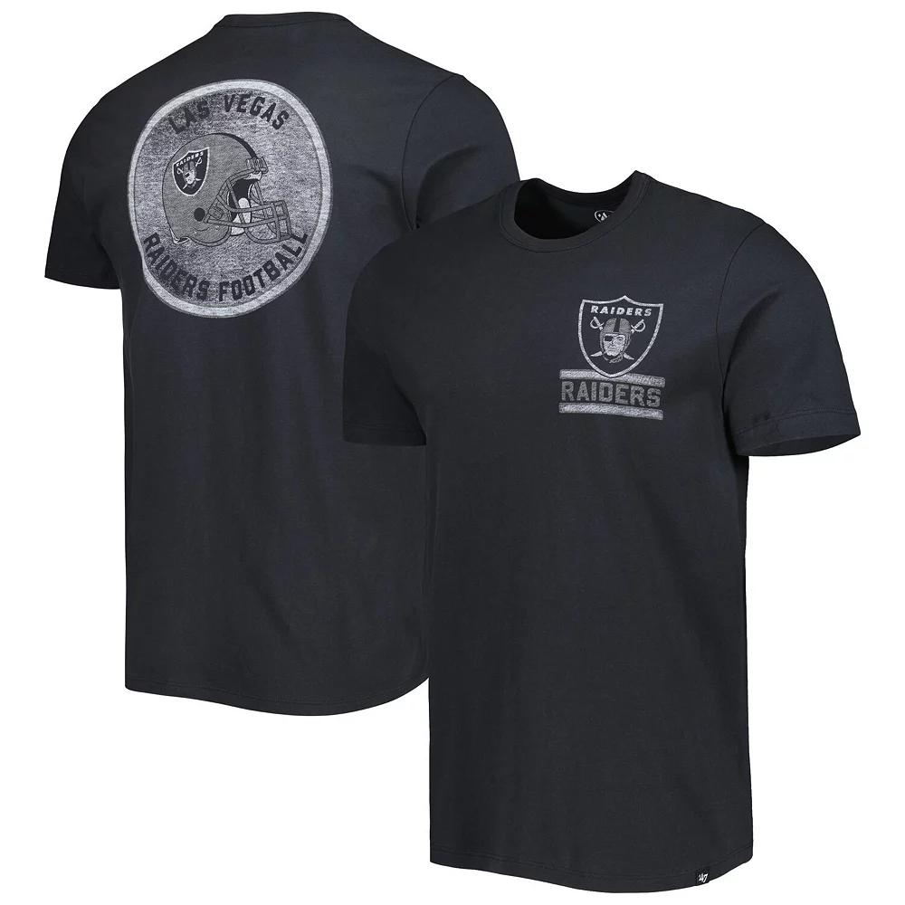 Men's '47 Black Las Vegas Raiders Open Field Franklin T-Shirt,  Product Image