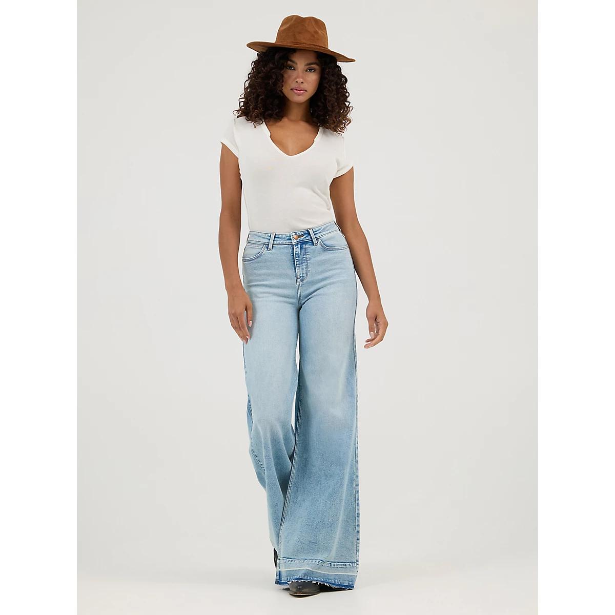 Women's High Rise Wide Leg Jean | Women's JEANS | Wrangler® Product Image