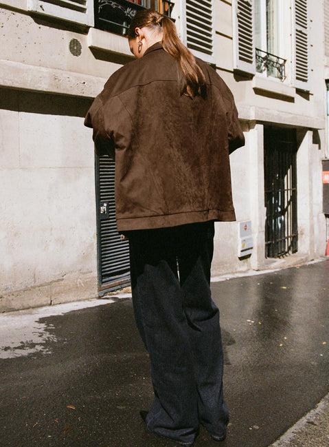 Nome Faux Suede Jacket Brown Product Image