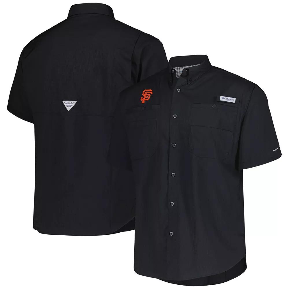 Men's Columbia Black San Francisco Giants Tamiami Omni-Shade Button-Down Shirt,  Product Image