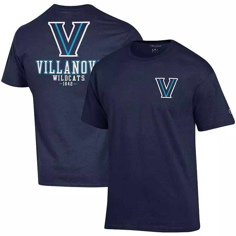 Men's Champion Navy Villanova Wildcats Stack 2-Hit T-Shirt,  Product Image