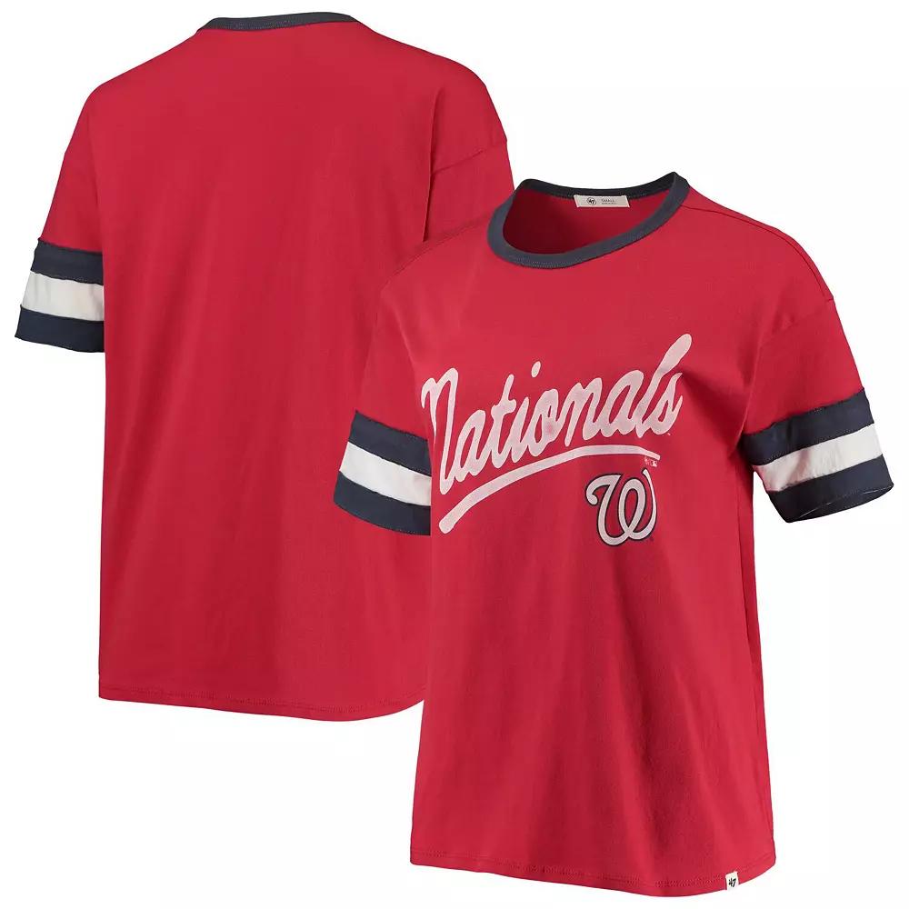 Women's '47 Red Washington Nationals Dani T-Shirt, Size: Large Product Image