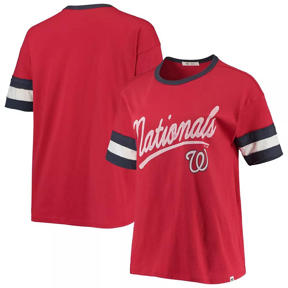 Women's '47 Red Washington Nationals Dani T-Shirt, Size: Large Product Image