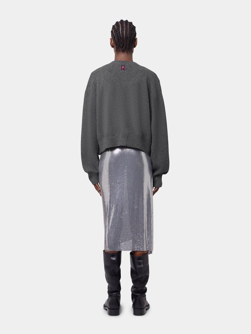 GREY CARDIGAN IN WOOL AND CASHMERE Product Image
