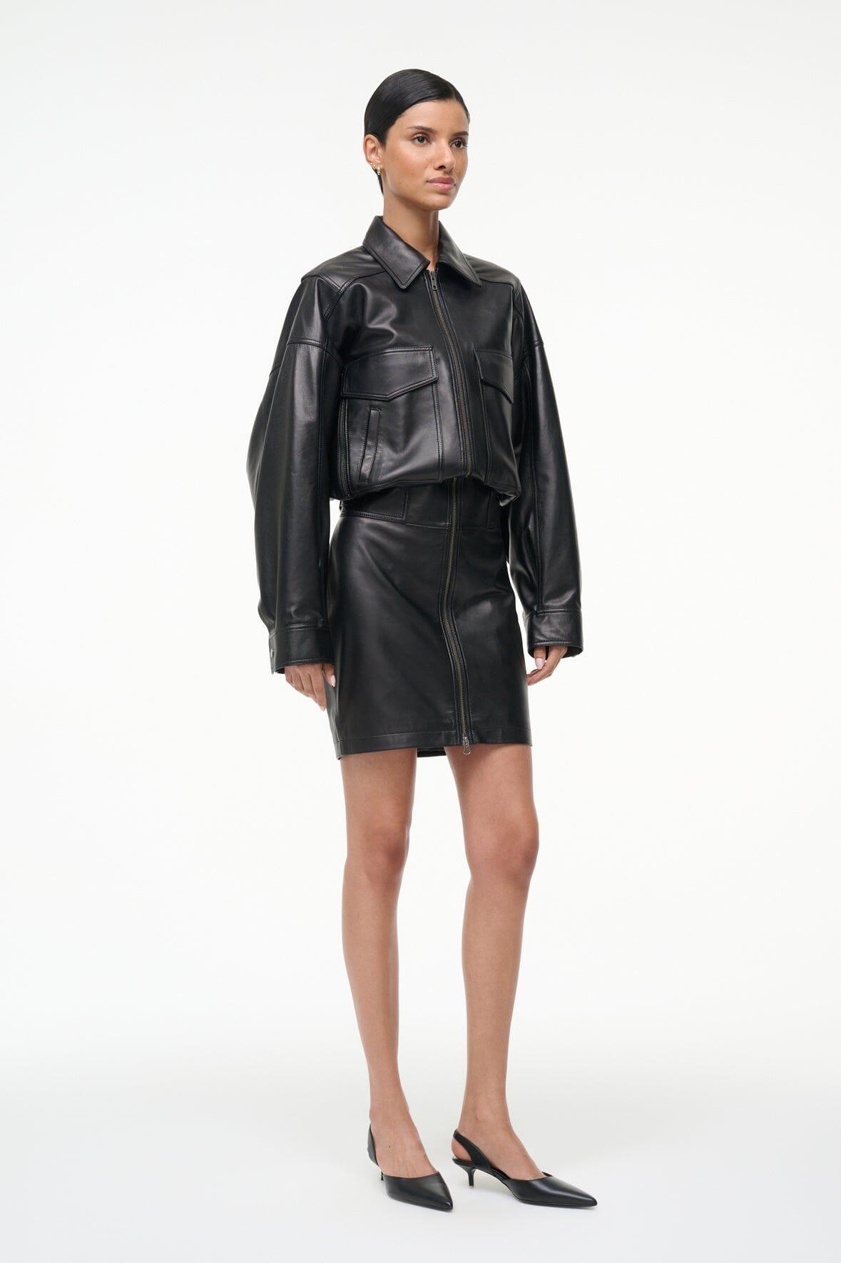 CLAUDETTE LEATHER DRESS | BLACK Product Image