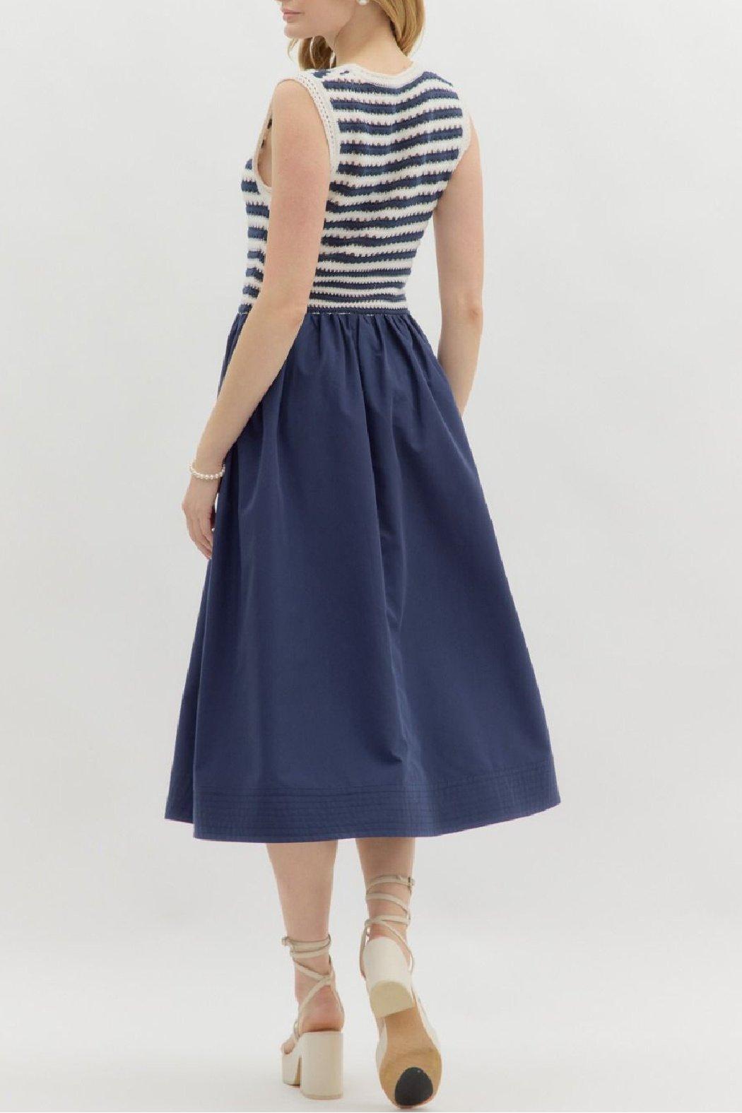 Sleeveless Striped Midi Product Image