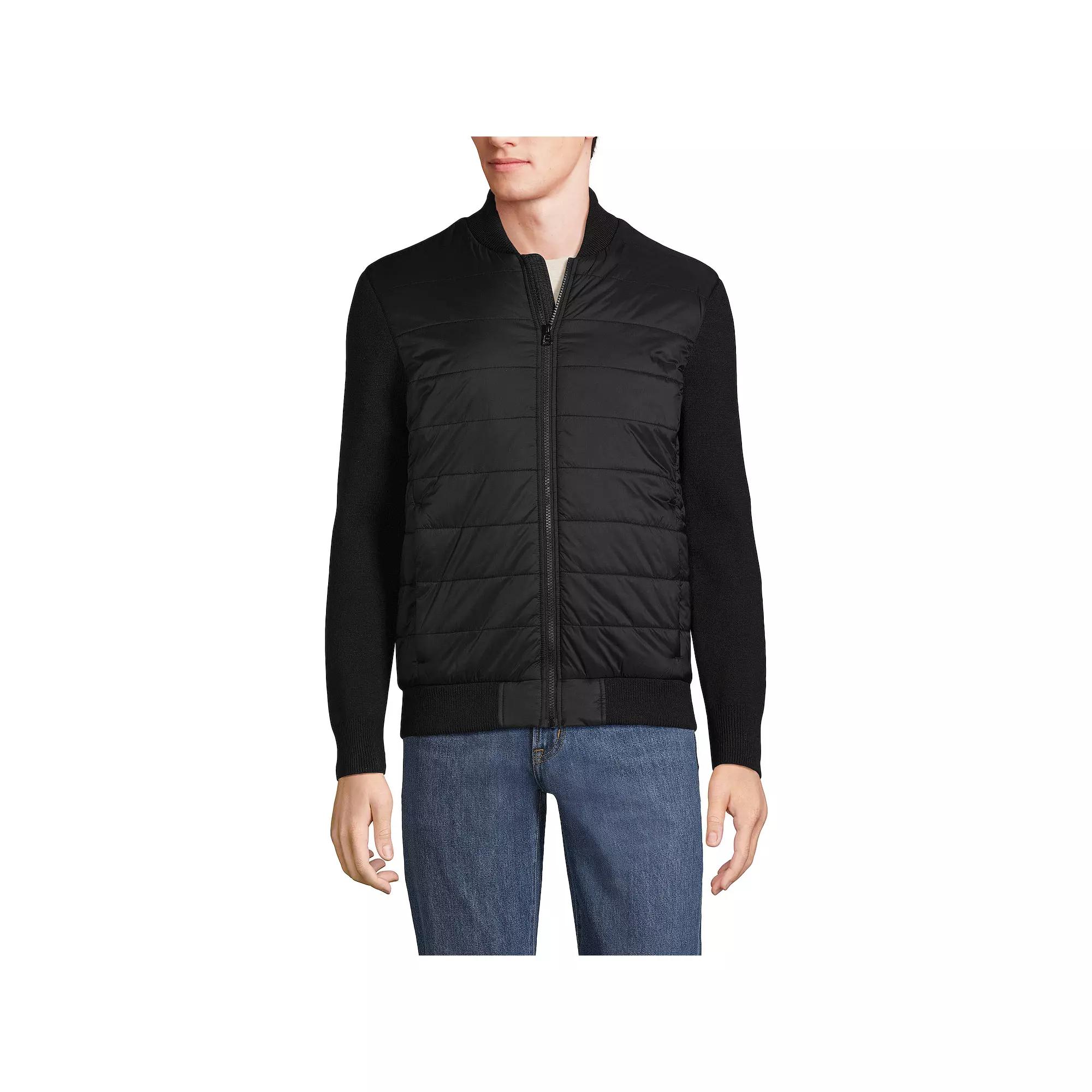 Men's Lands' End Insulated Sweater Jacket,  Product Image
