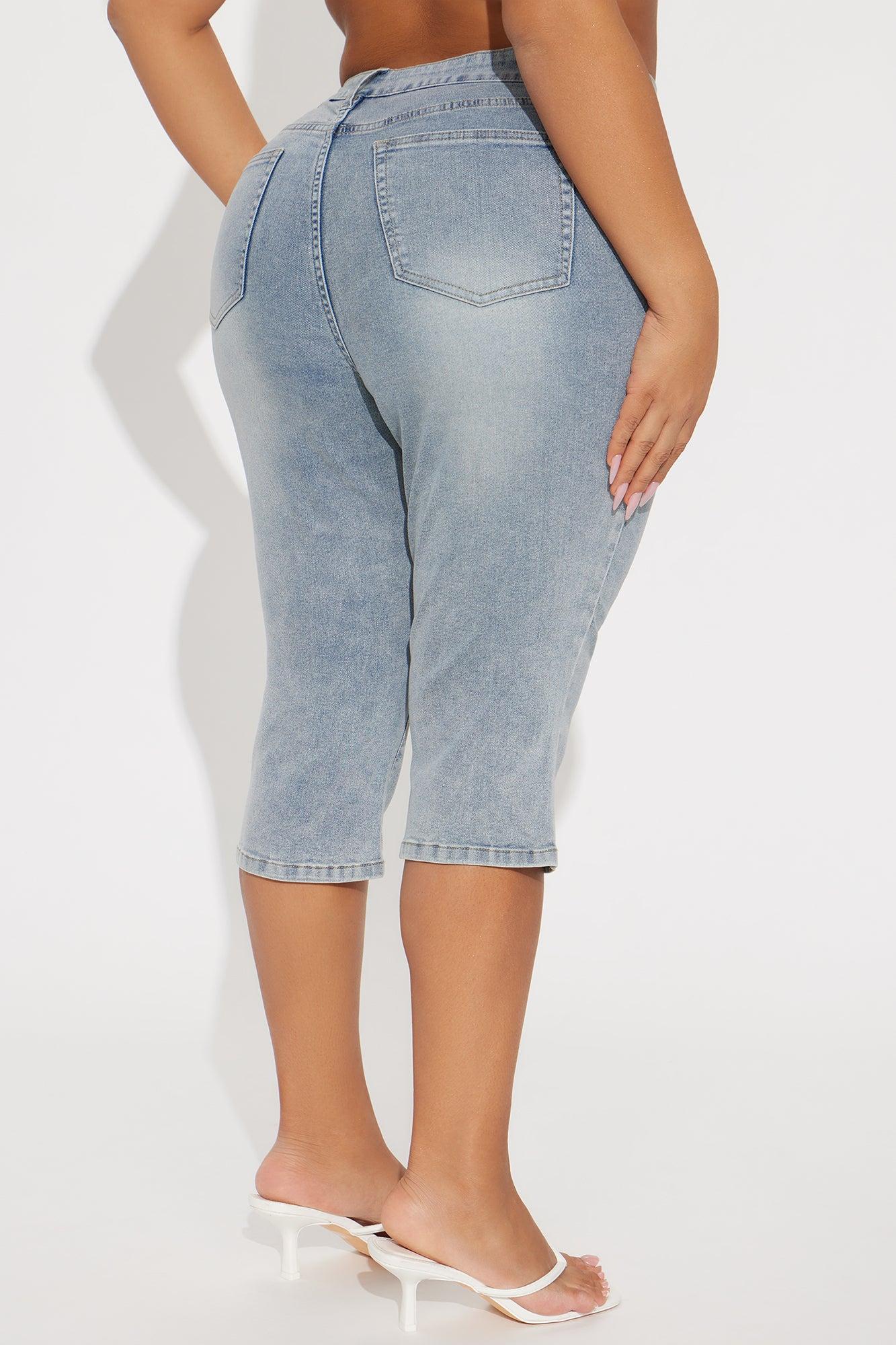 San Diego Skinny Capri Jeans - Light Wash Product Image