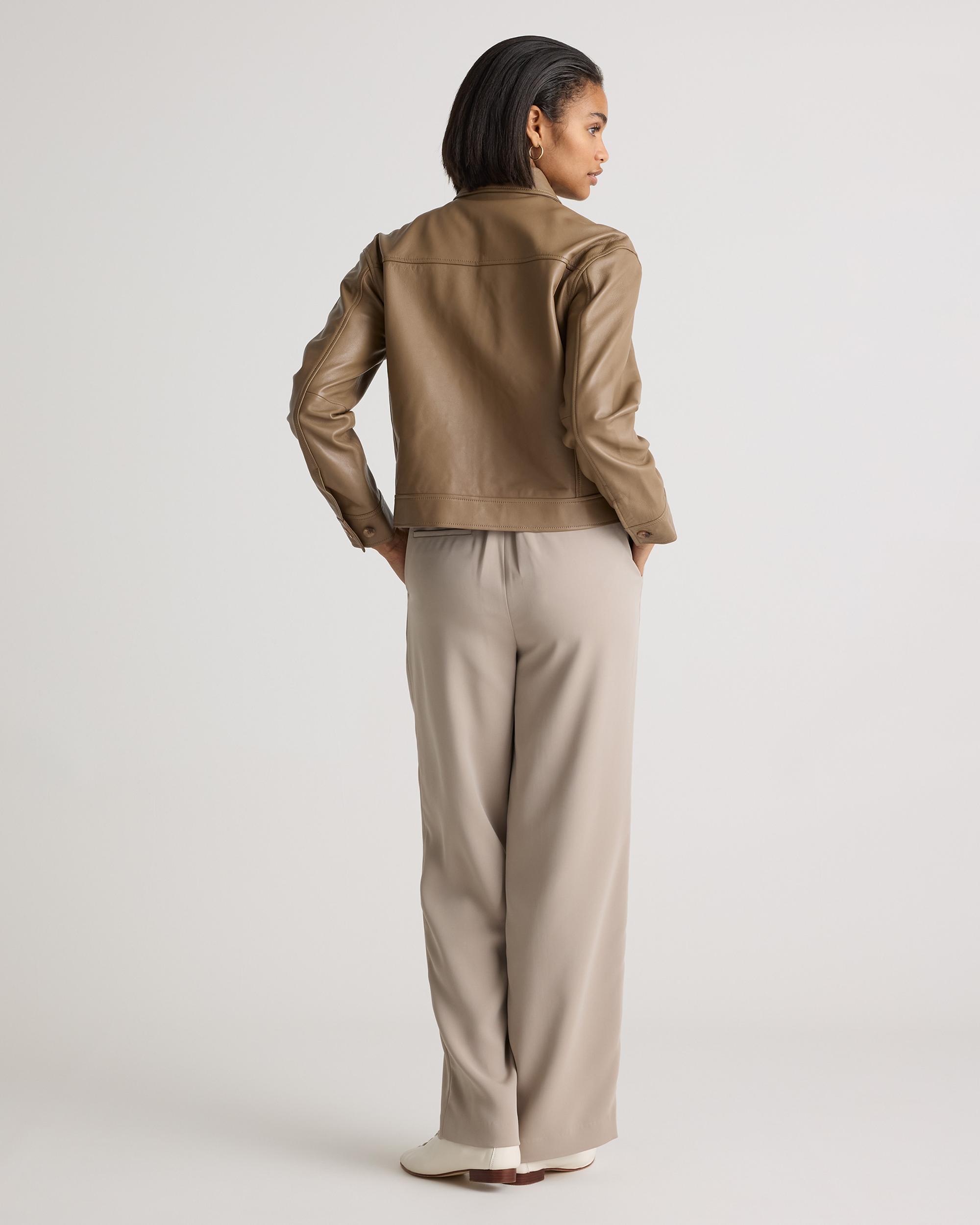 Quince | Women's Cropped Jacket Leather Product Image