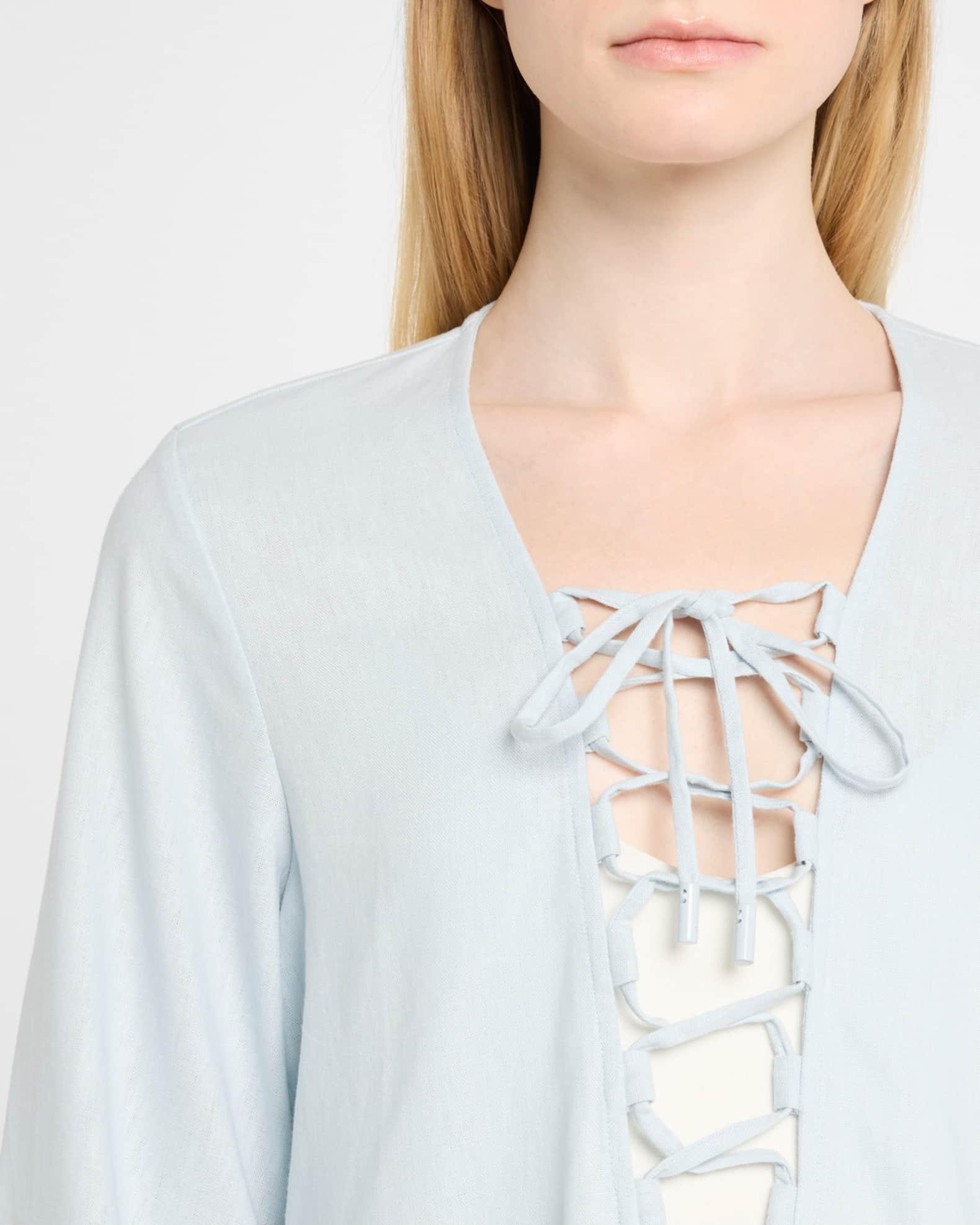 Tie-Front Mini Dress Coverup Product Image