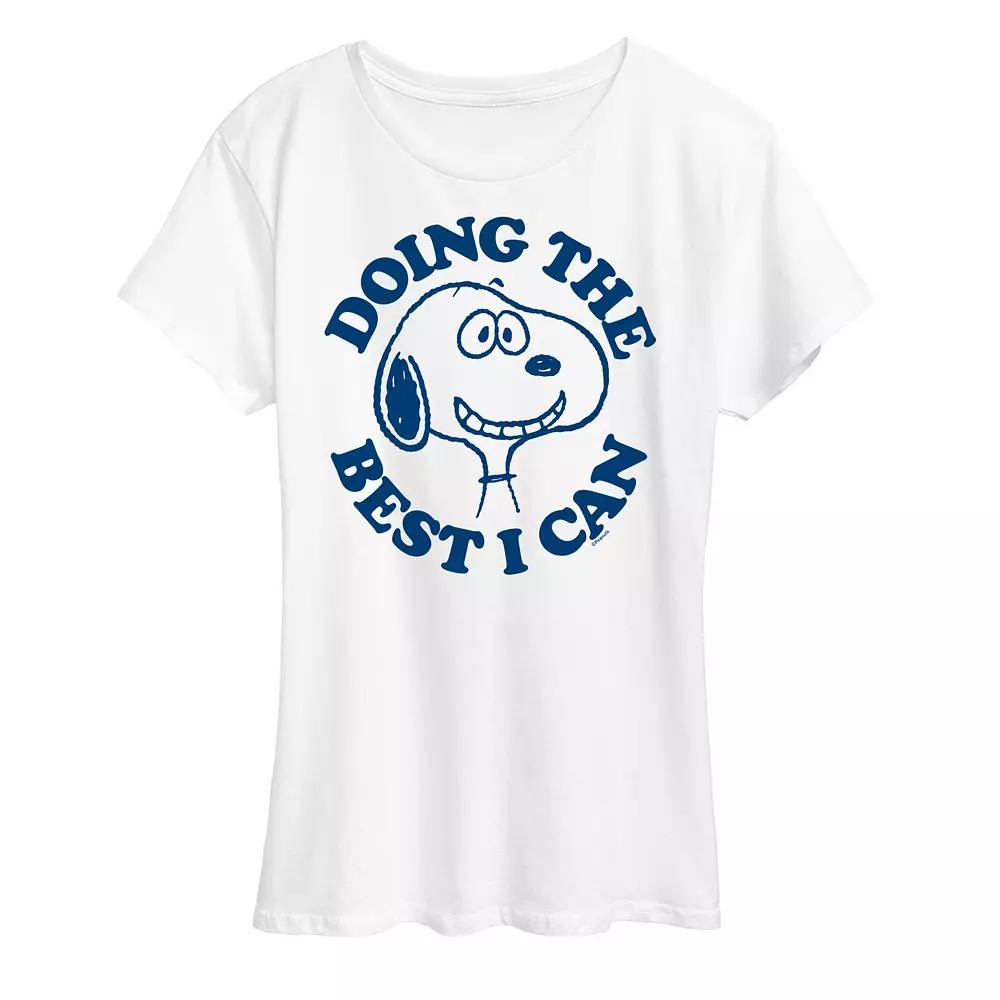 Women's Peanuts Snoopy Doing The Best I Can Graphic Tee,  Product Image