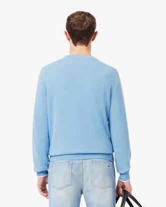 Monochrome Crew Neck Cotton Sweater Product Image