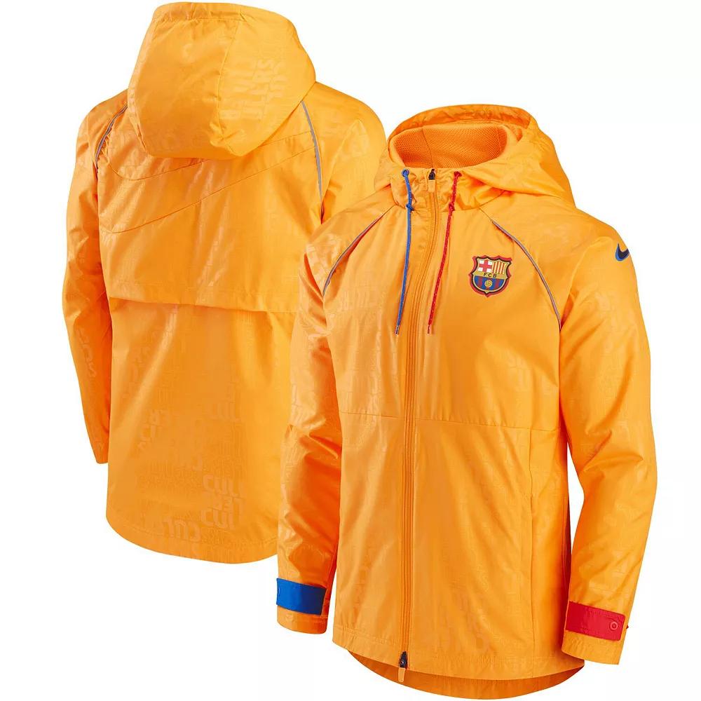 Men's Nike Orange Barcelona All-Weather Full-Zip Jacket,  Product Image