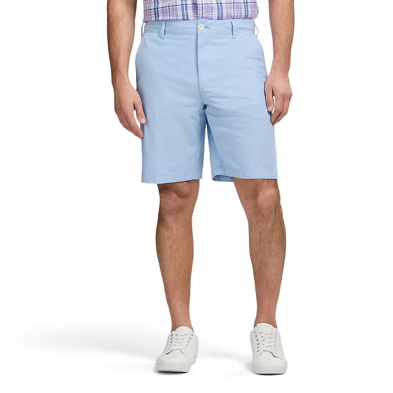 Men's IZOD Classic Chambray Flat Front Shorts, Size: 30, Placid Blue Product Image