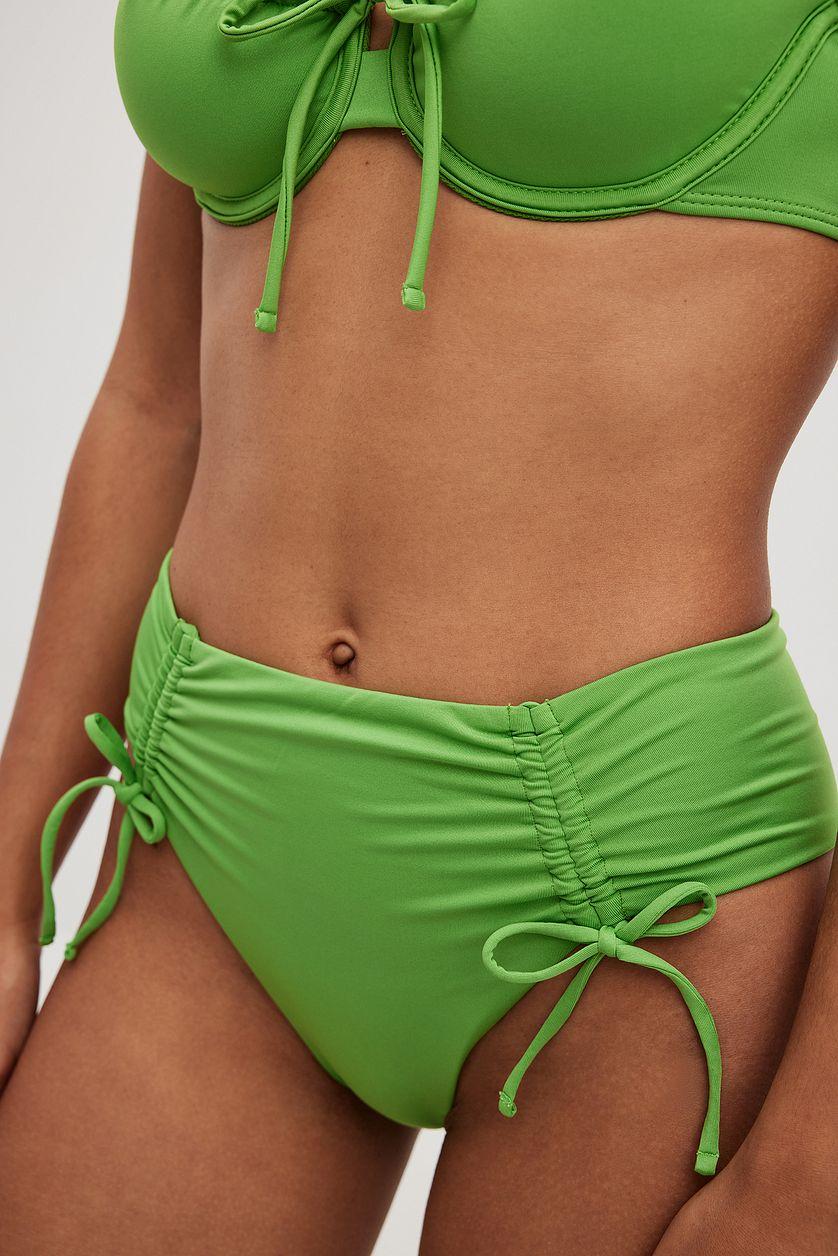 Drawstring Detail High Cut Bikini Panty Product Image
