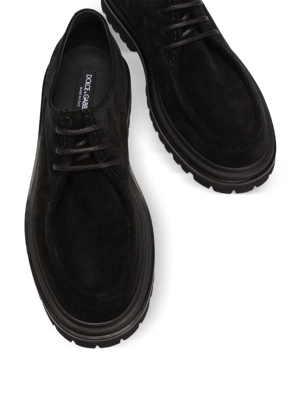 suede lace-up derby shoes Product Image