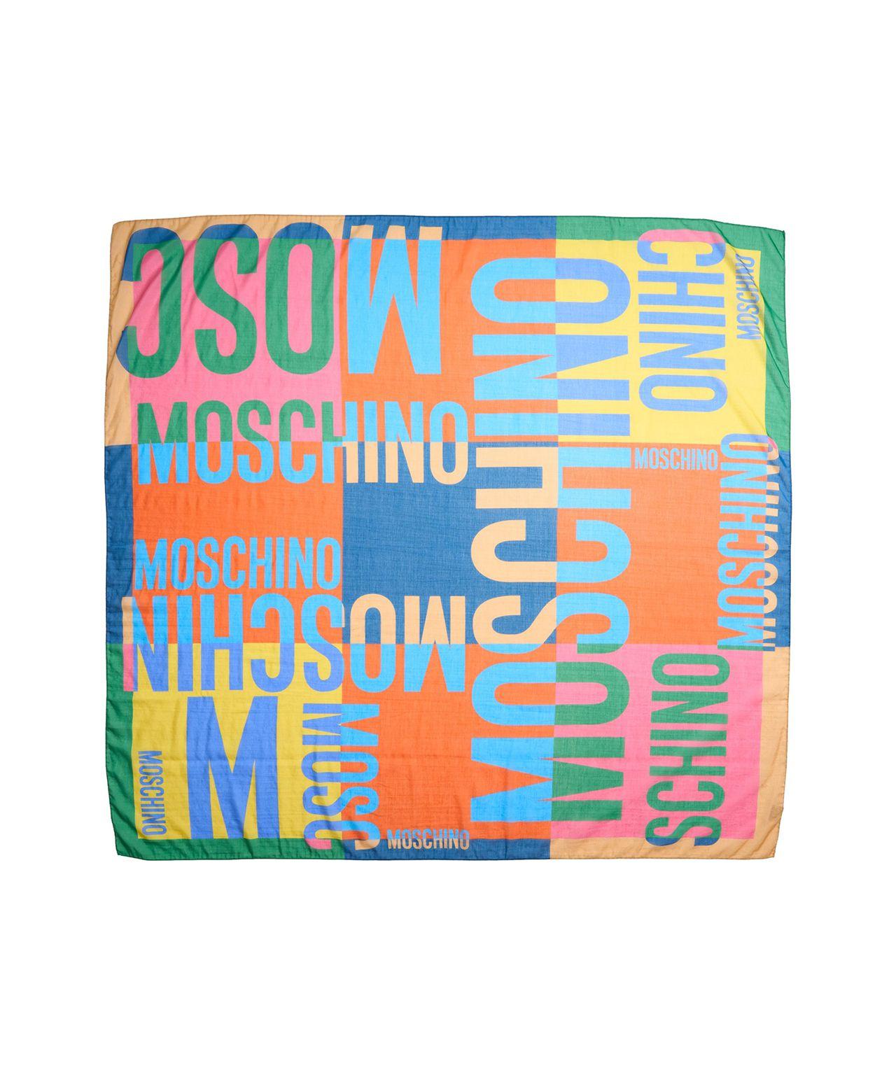 Silk blend scarf with logo Product Image