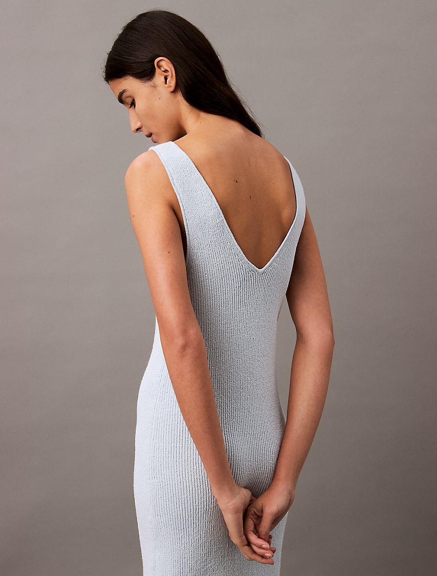 Boucle Ribbed Sleeveless Midi Dress Product Image