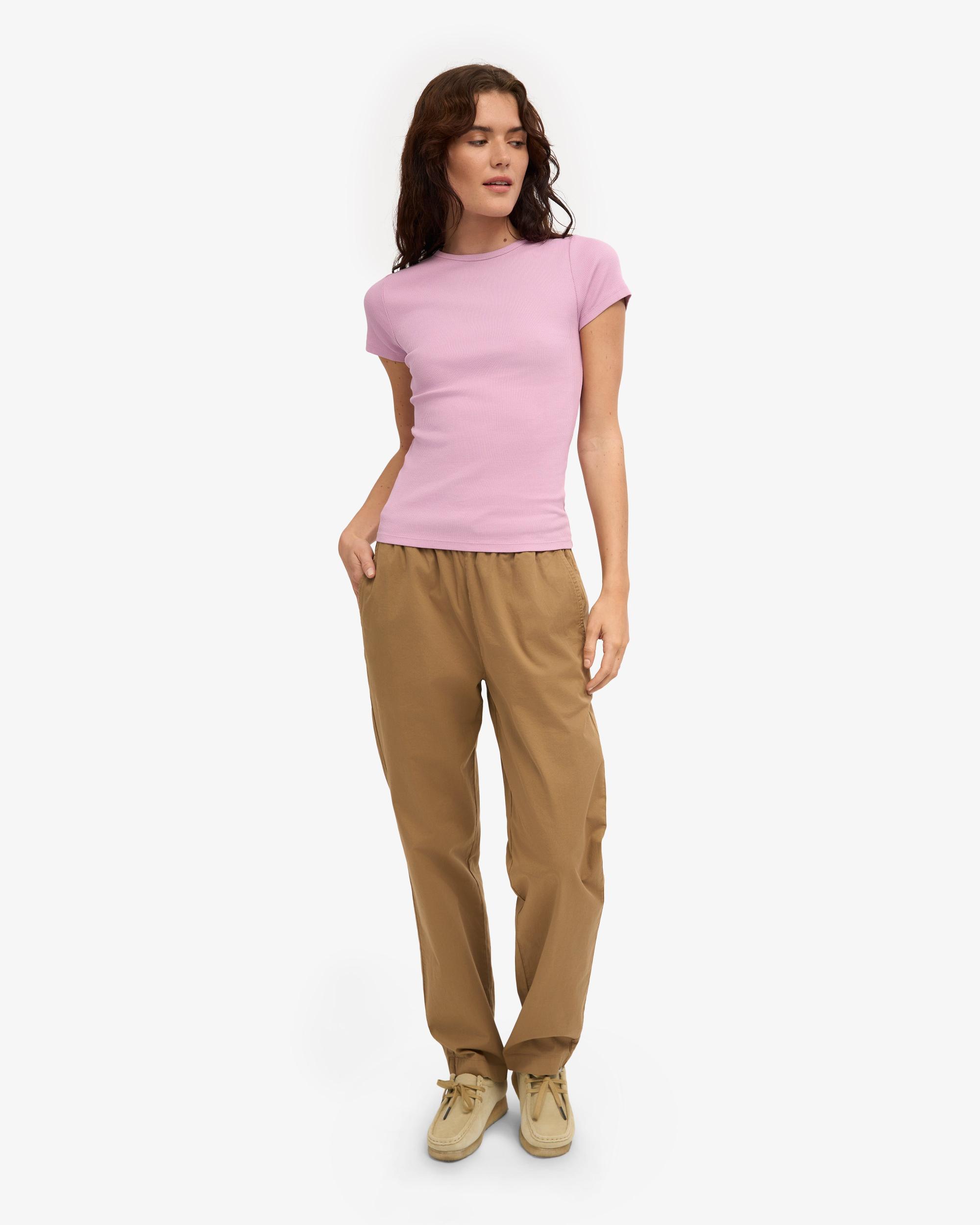 Organic Rib T-Shirt - Cherry Blossom Product Image