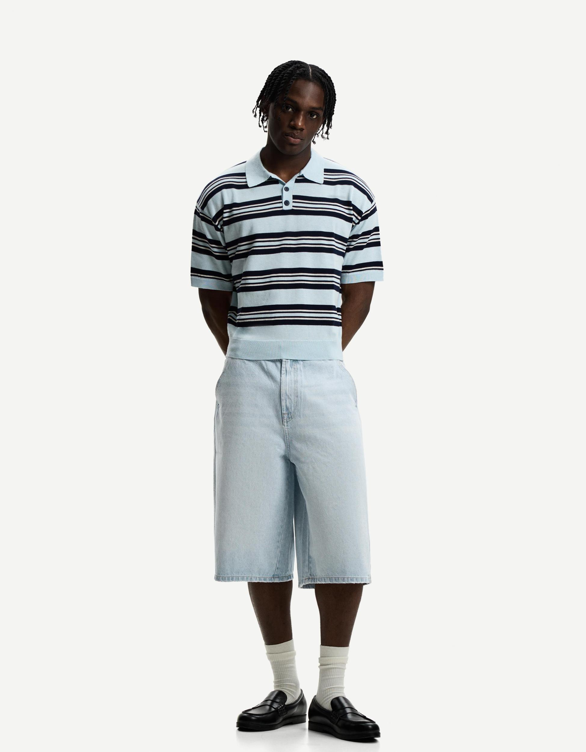 Denim skater Bermuda shorts Product Image