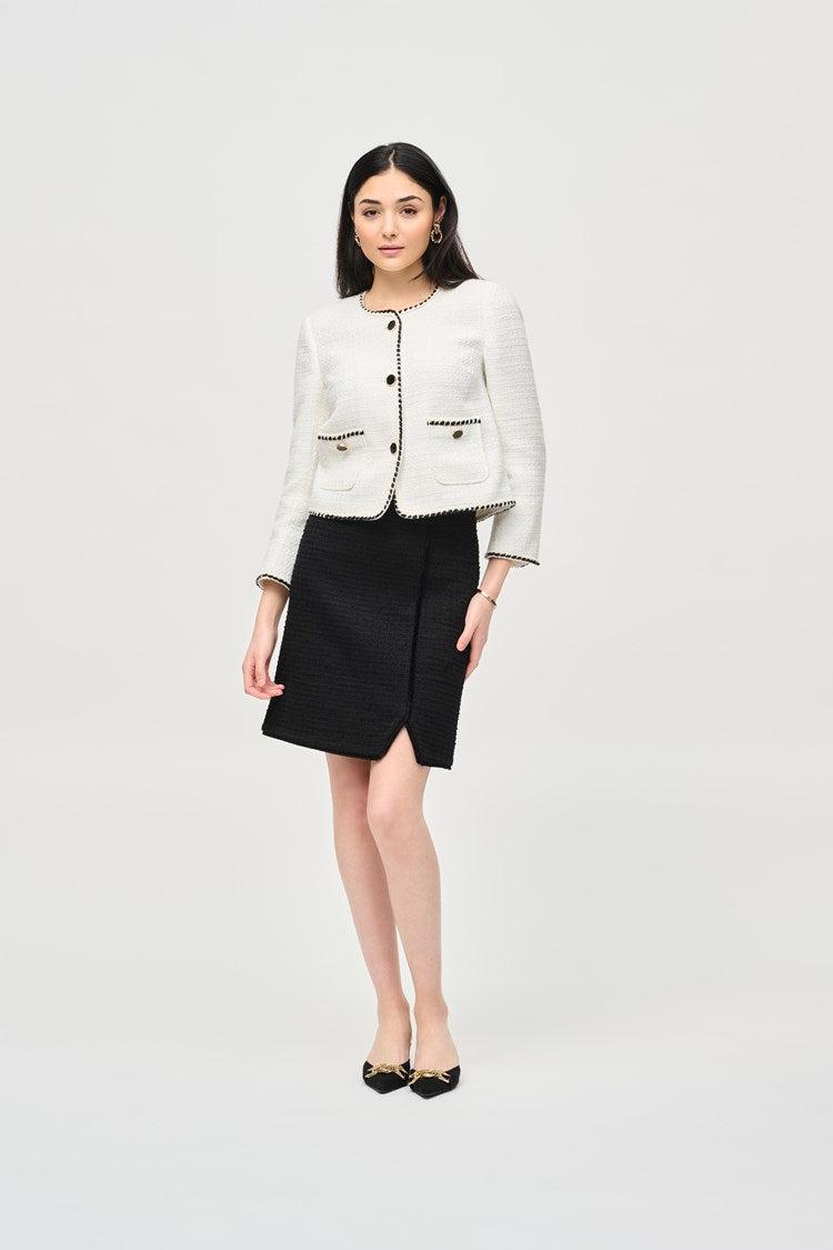 Bouclé Jacket With Contrast Trim Product Image