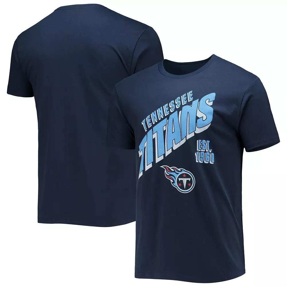 Men's Junk Food Navy Tennessee Titans Slant T-Shirt,  Product Image