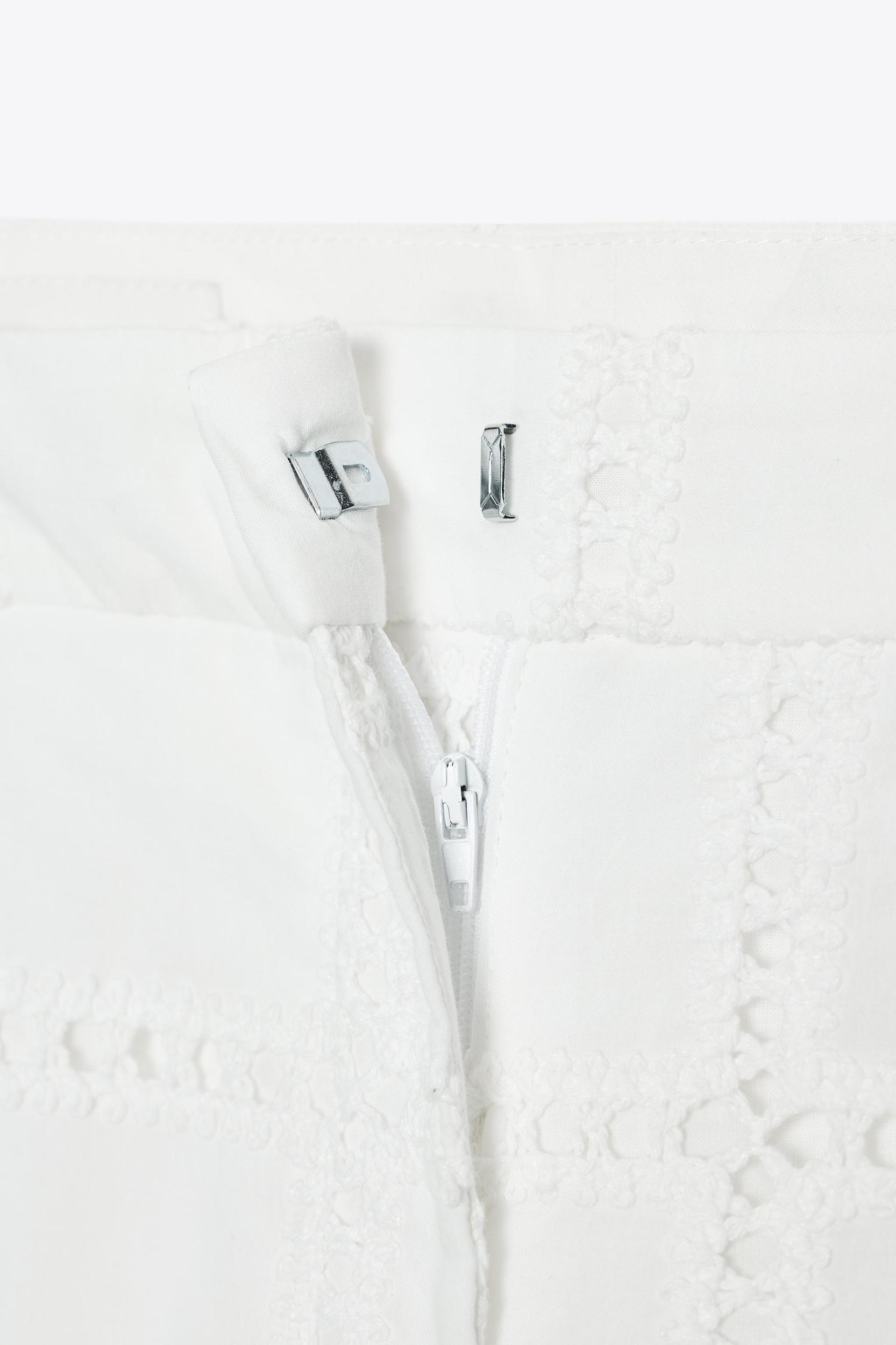 STRAIGHT LEG PANTS WITH OPENWORK EMBROIDERY Product Image