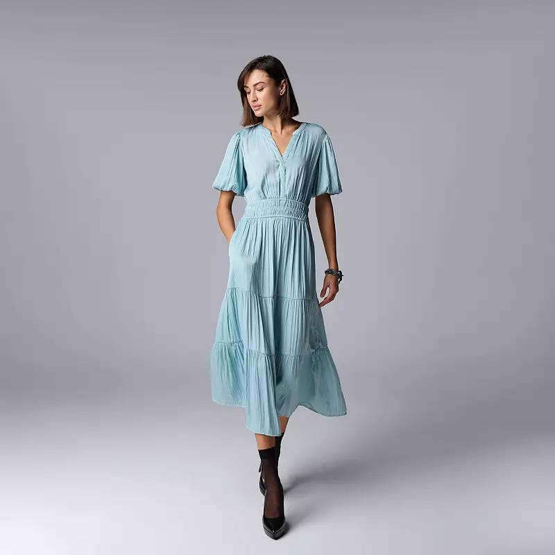 Petite Simply Vera Vera Wang Maxi Fem Dress, Women's, Size: Small Petite, Mystic Lagoon Product Image