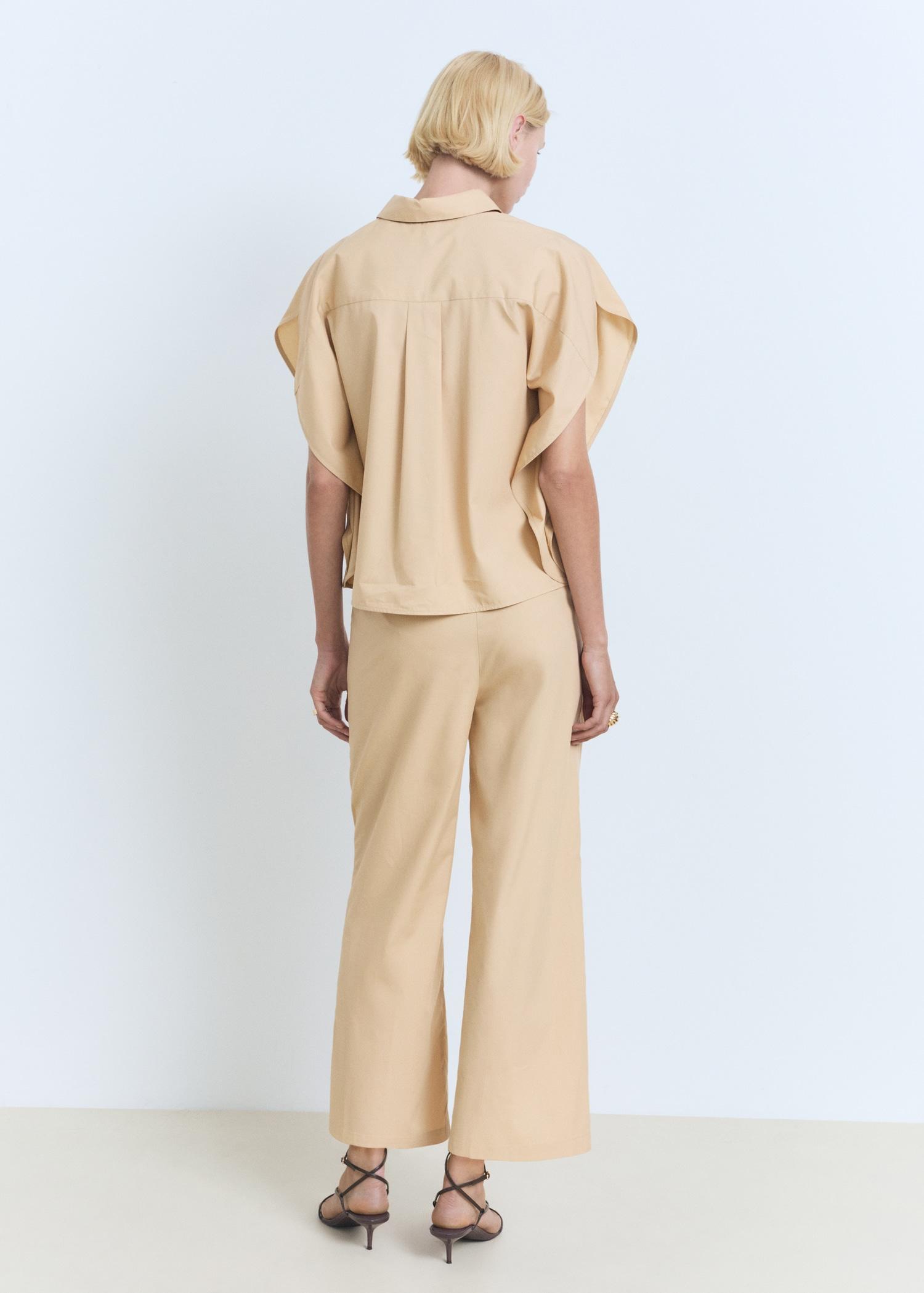 Straight-cut crop pants - Women | MANGO USA Product Image