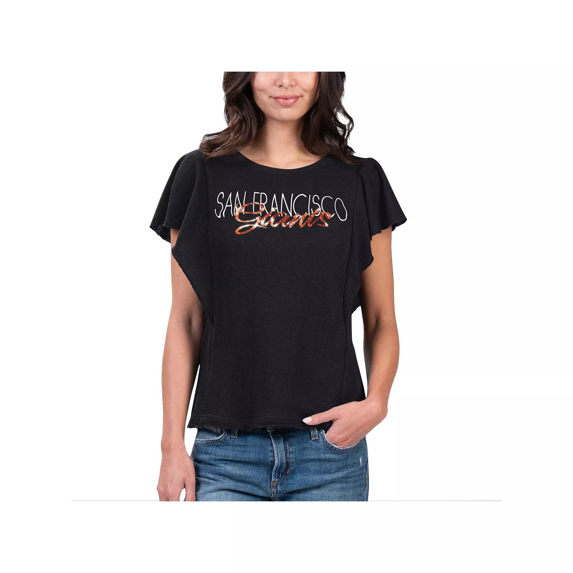 Women's G-III 4Her by Carl Banks Black Chicago White Sox Crowd Wave T-Shirt, Size: Large Product Image