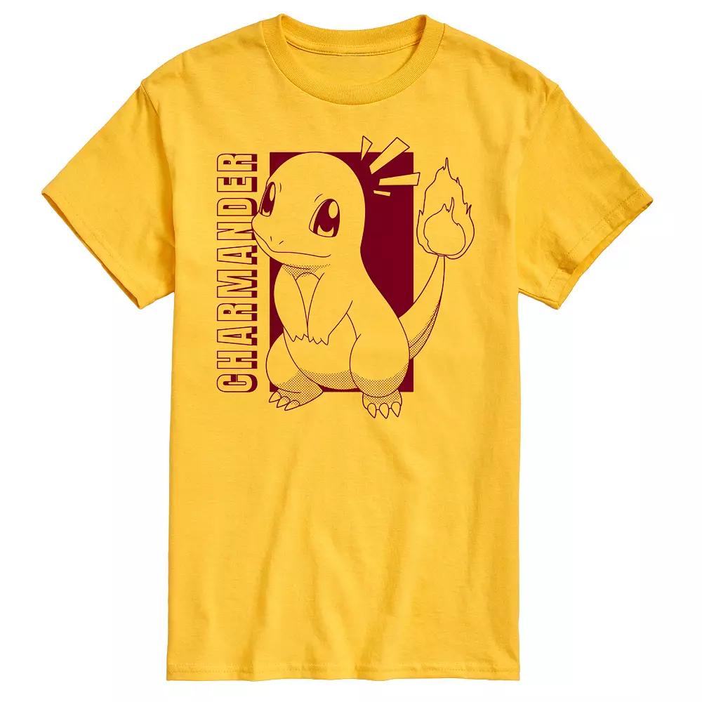Men's Pokemon Charmander Colorblock Graphic Tee,  Product Image