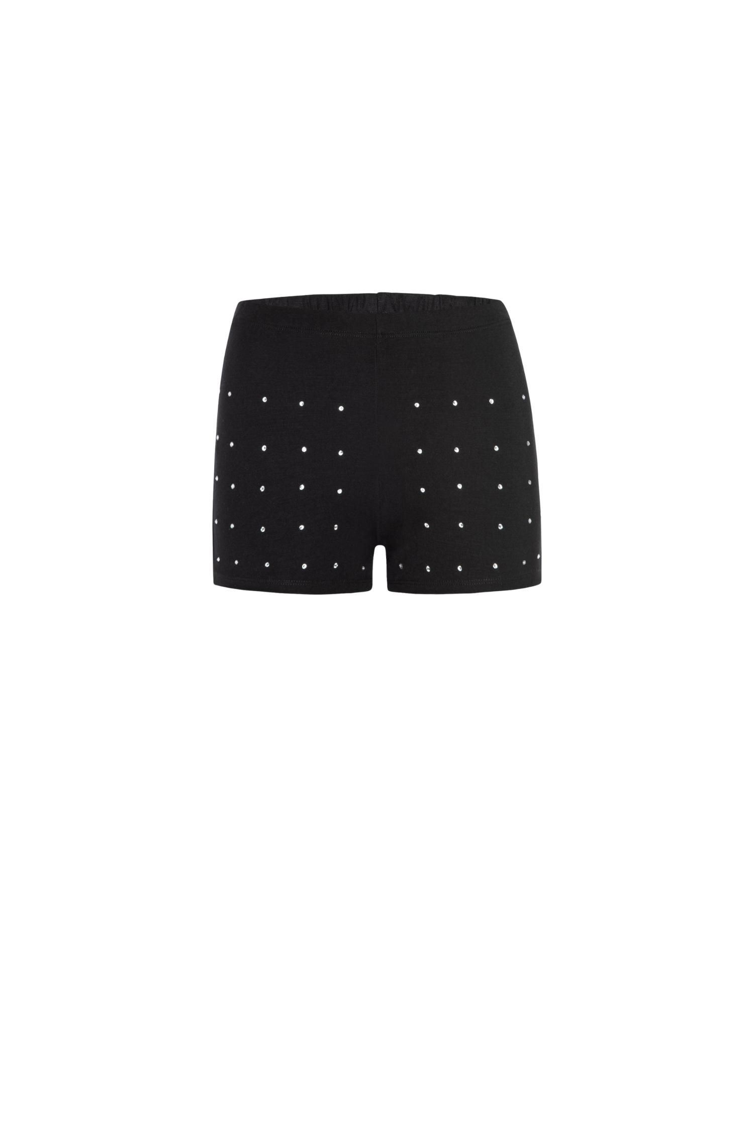 BOOTY SHORT - BLACK RHINESTONE Product Image
