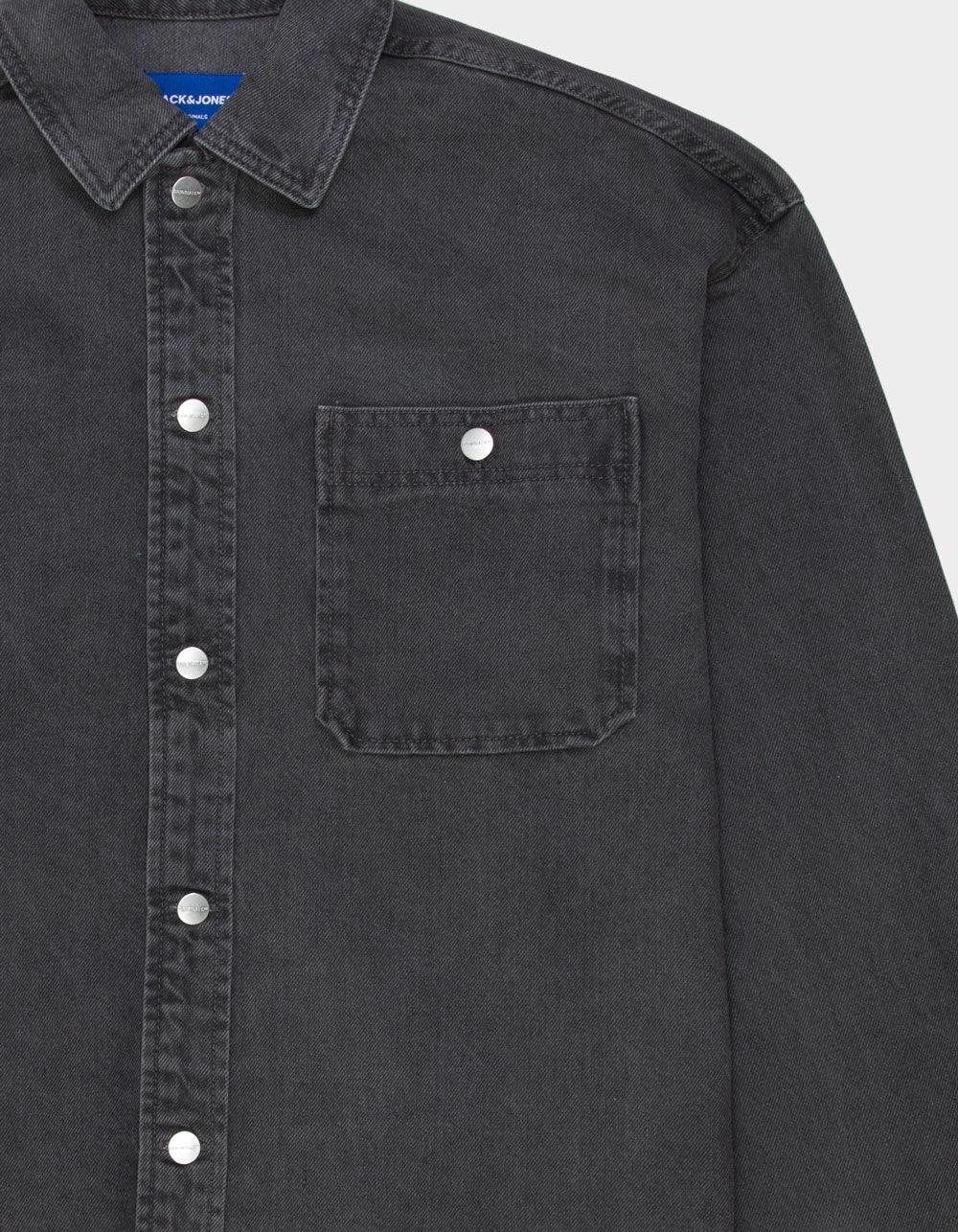 JACK & JONES Santorini Mens Denim Overshirt - BLACK DENIM Product Image